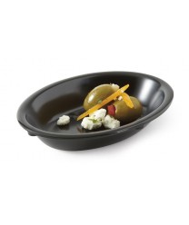 GET Enterprises DN-365-BK Black SuperMel Oval Side Dish, 5 oz. (4 Dozen)