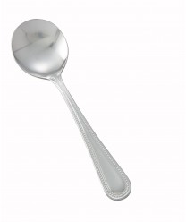 Winco 0005-04 Dots Bouillon Spoon, Heavy Weight, 18/0 Stainless Steel (1 Dozen)