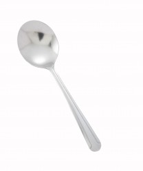 Winco 0001-04 Dominion Bouillon Spoon, Medium Weight, 18/0 Stainless Steel  (1 Dozen)
