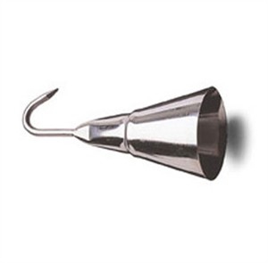 FDick 9000615 Stainless Steel Butcher Bell Scraper with Hook,  6"