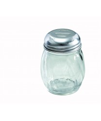 Winco G-108 Glass Cheese Shaker with Slotted Top 6 oz. (1 Dozen)