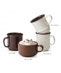 GET Enterprises S-12-BR Ultraware Brown Coffee Mug, 12 oz. (2 Dozen)