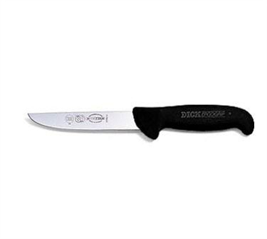 FDick 8225915-01 Ergogrip Boning Knife with Black Handle,  6" Blade ,  high carbon steel,  black plastic handle,  NSF,  HACCP