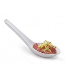GET Enterprises M-6030-W White Melamine Soup Spoon, 0.65 oz.  (5 Dozen)