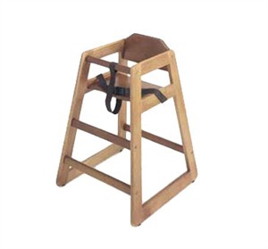 GET Enterprises HC-100W-1 Commercial High Chair, Hardwood, Walnut, Assembled 