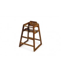 GET Enterprises HC-100W-P Commercial High Chair, Hardwood, Walnut, Palletized (32 Pieces)