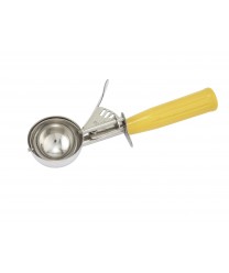 Winco ICD-20 Ice Cream Disher with Yellow Plastic Handle - Size 20