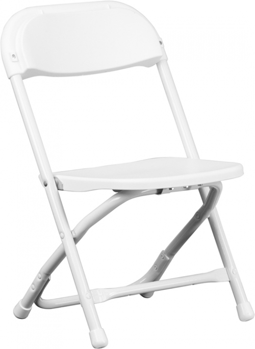 Flash Furniture Kids White Plastic Folding Chair [Y-KID-WH-GG]