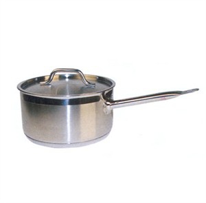 Winco SSSP-3 Stainless Steel Sauce Pan with Cover 3-1/2 Qt.