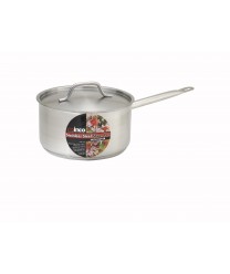 Winco SSSP-6 Stainless Steel Sauce Pan with Cover 6 Qt.