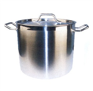 Winco SST-12 Stainless Steel Induction Stock Pot with Cover, 12 Qt.