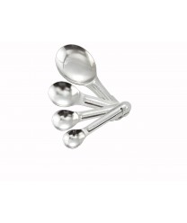 Winco MSP-4P 4-Piece Stainless Steel Measuring Spoon Set