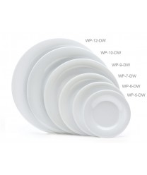 GET Enterprises WP-10-DW Diamond White Wide Rim Plate, 10-1/2"(1 Dozen)
