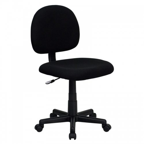 Flash Furniture Mid-Back Ergonomic Black Fabric Task Chair [BT-660-BK-GG]