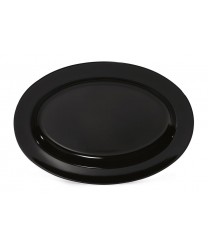 GET Enterprises ML-15-BK Milano Black Oval Platter, 17 3/4"x 12 3/4"(6 Pieces)