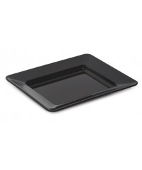 GET Enterprises ML-11-BK Milano Black Rectangular Plate, 12"x 10"(1 Dozen)