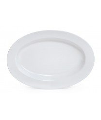 GET Enterprises ML-14-W Milano White Oval Platter, 17"x 12"(6 Pieces)