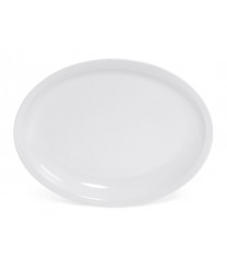 GET Enterprises ML-181-W Milano White Oval Platter, 15"x 12"(3 Pieces)