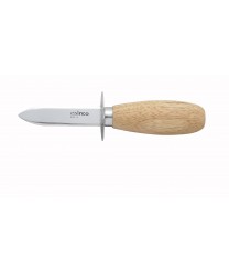 Winco KCL-1 Oyster / Clam Knife with Wooden Handle, 2-3/4" Blade