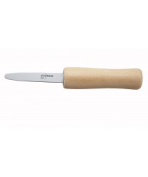 Winco KCL-2 Oyster / Clam Knife with Wooden Handle, 2-7/8" Blade