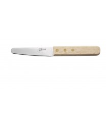 Winco KCL-3 Oyster / Clam Knife with Wooden Handle, 3-1/2" Blade