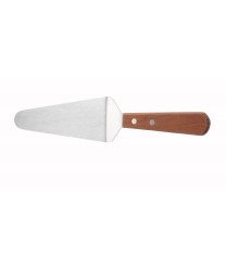 Winco TN166 Pie Server with Wooden Handle, 5-1/2"
