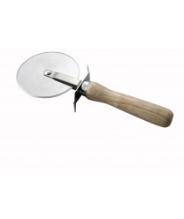 Winco PWC-4 Pizza Cutter with Wood Handle, 4" Dia.