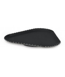 GET Enterprises HI-2011-BK Black Mediterranean Triangular Platter, 12"(6 Pieces)