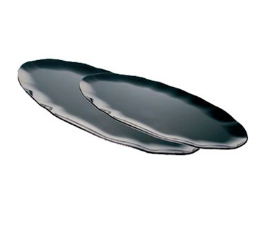 Thunder Group RF2024BW Black Pearl Two Tone Oval Platter 24" x 10" (2 Pieces)