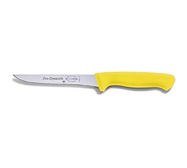 FDick 8536815-03 Stiff Boning Knife with Red Handle, 6" Blade