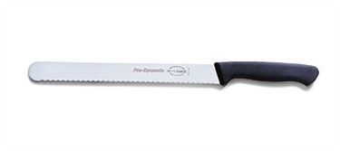 FDick 8503730-15 Serrated Edge Slicer with Brown Handle, 12" 