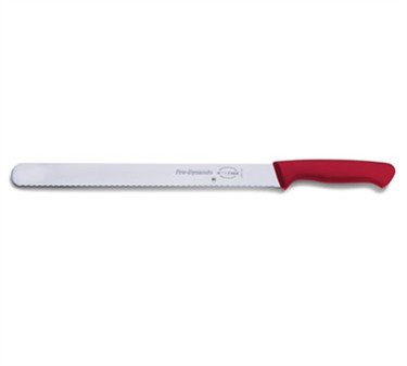 FDick 8503730-03 Serrated Edge Slicer with Red Handle, 12" 