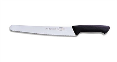 Pro-Dynamic Pastry Knife,  10" Blade,  wavy edge,  high carbon steel,  plastic handle,  pouch pack