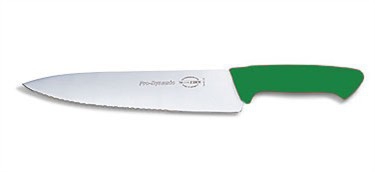 FDick 8544826-14 Chef's Knife with Serrated Edge and Green Handle, 10" Blade