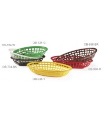 GET Enterprises OB-938-R Red Oval Basket, 9-1/2"x 6"(3 Dozen)