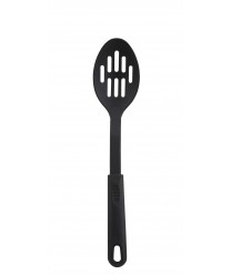 Winco NC-SL2 Black Nylon Slotted Spoon 12"