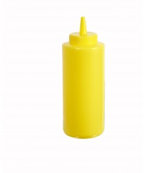 Winco PSB-12Y Yellow Plastic Squeeze Bottle 12 oz.