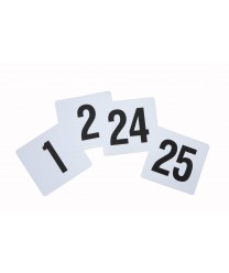 Winco TBN-25 Plastic Table Numbers Set 1-25, 4" x 3-3/4"