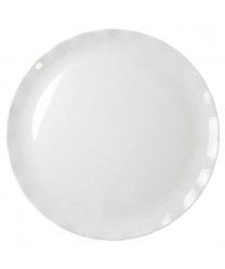 Thunder Group RF1016W Black Pearl Round White Platter 16" (2 Pieces)