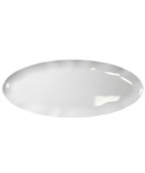 Thunder Group RF2030W Black Pearl Oval White Platter 30" x 12" (2 Pieces)