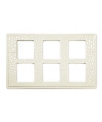 GET Enterprises ML-164-IV Ivory Full Size Tile with Six Cut-Outs for ML-148