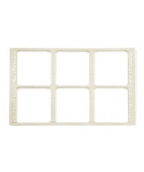 GET Enterprises ML-168-IV Ivory Full Size Tile with Six Cut-Outs for ML-149 and ML-150
