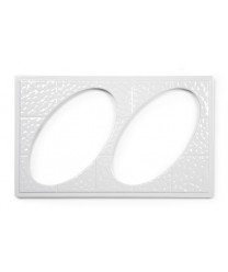 GET Enterprises ML-191-W White Full Size Tile with Two Cut-Outs for ML-182