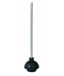 Winco TP-300 Rubber Toilet Plunger with 19" Wooden Handle