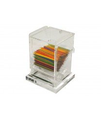 Winco ACTD-3 Clear Acrylic Toothpick Dispenser, 3" x 2-1/2" x 4"