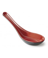 GET Enterprises 6026-RB Red / Black Fuji Soup Spoon (5 Dozen)