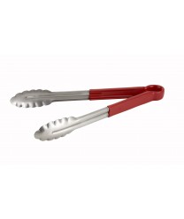 Winco UT-12HP-R Utility Tong with Red Plastic Handle 12