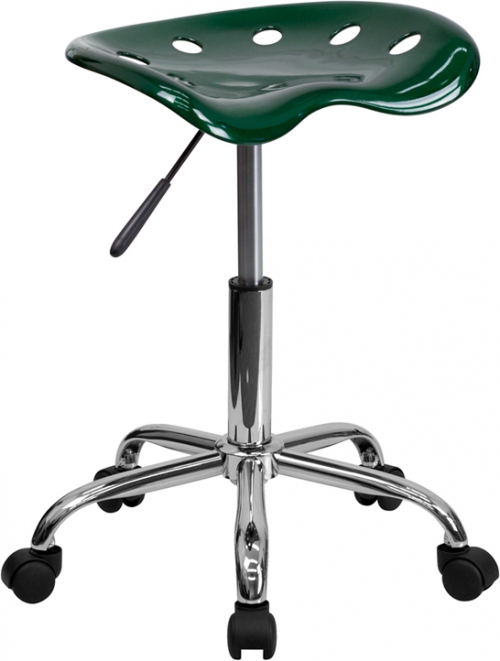 Flash Furniture Vibrant Green Tractor Seat and Chrome Stool [LF-214A-GREEN-GG]