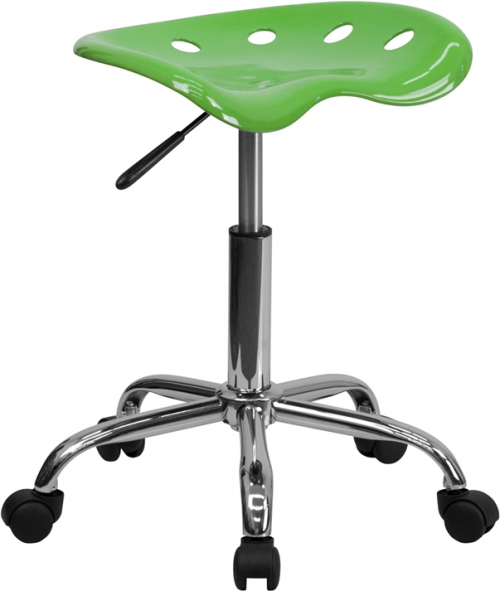 Flash Furniture Vibrant Spicy Lime Tractor Seat and Chrome Stool [LF-214A-SPICYLIME-GG]