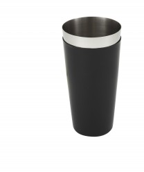 Winco BS-28P Stainless Steel Bar Shaker with Black Vinyl, 28 oz.